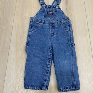 EUC Old Navy 2T Toddler Bibs Overalls Blue Jeans Denim Farmer Unisex baby 2002